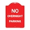 Signmission Designer Series Sign No Overnight Parking Sign, Red & White Aluminum Sign, 18" x 24", RW-1824-23832 A-DES-RW-1824-23832 - alternate 1